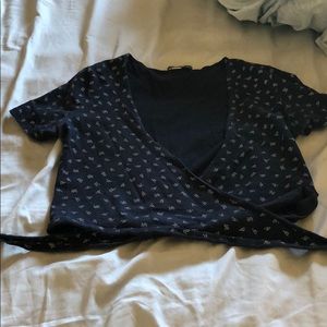 Brandy Melville cross wrap top